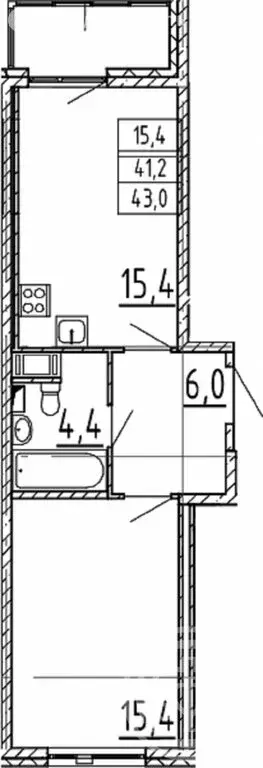 1-комнатная квартира: Шушары, Старорусский проспект, 5к1 (41.2 м) - Фото 1