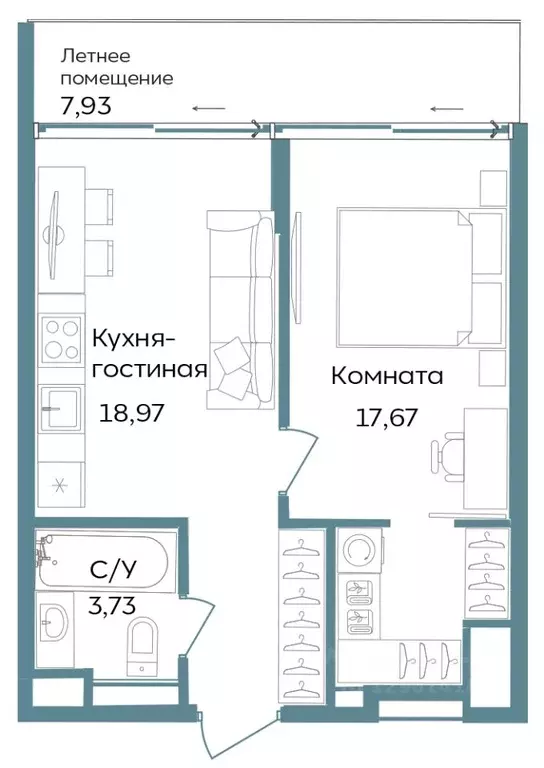 1-к кв. Крым, Саки ул. Морская (48.3 м) - Фото 1