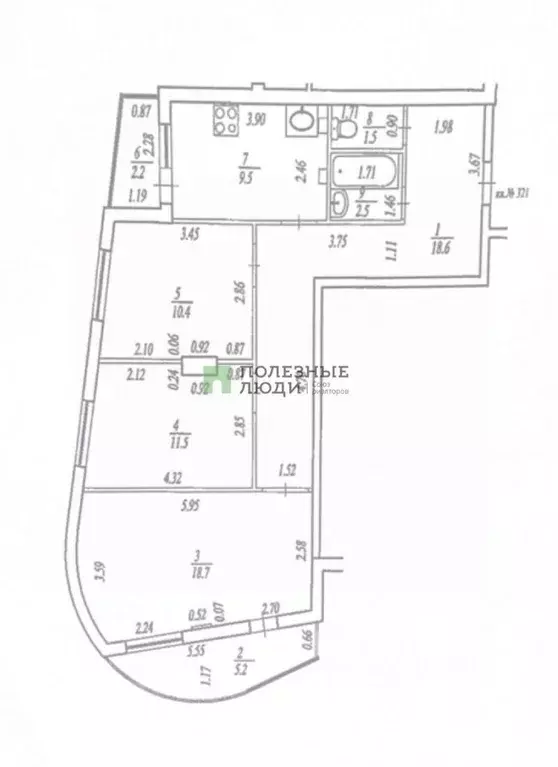 3-к кв. Башкортостан, Уфа Российская ул., 25 (76.4 м) - Фото 1