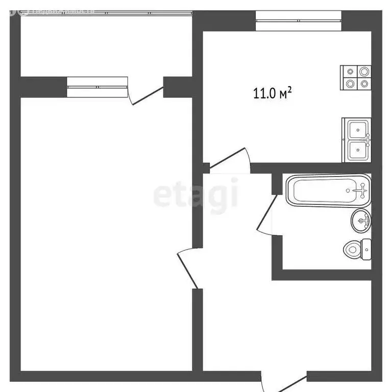 1-комнатная квартира: Красный Бор, Яковлевский проезд, 1 (37.6 м) - Фото 1