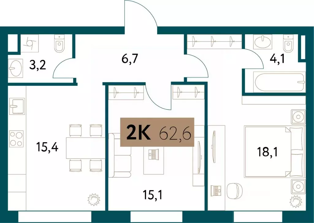 2-к кв. Москва Винницкая ул., 8к2 (62.6 м) - Фото 0