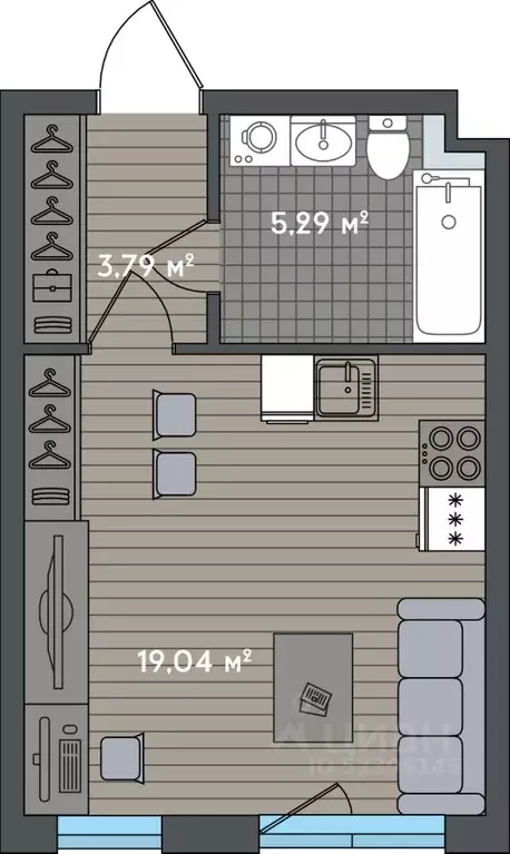 1-к кв. Москва Зорге 9 жилой комплекс, 9Ак6 (28.3 м) - Фото 0
