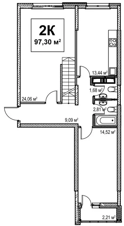 2-комнатная квартира: Нижний Новгород, улица Максима Горького, 73 ... - Фото 1