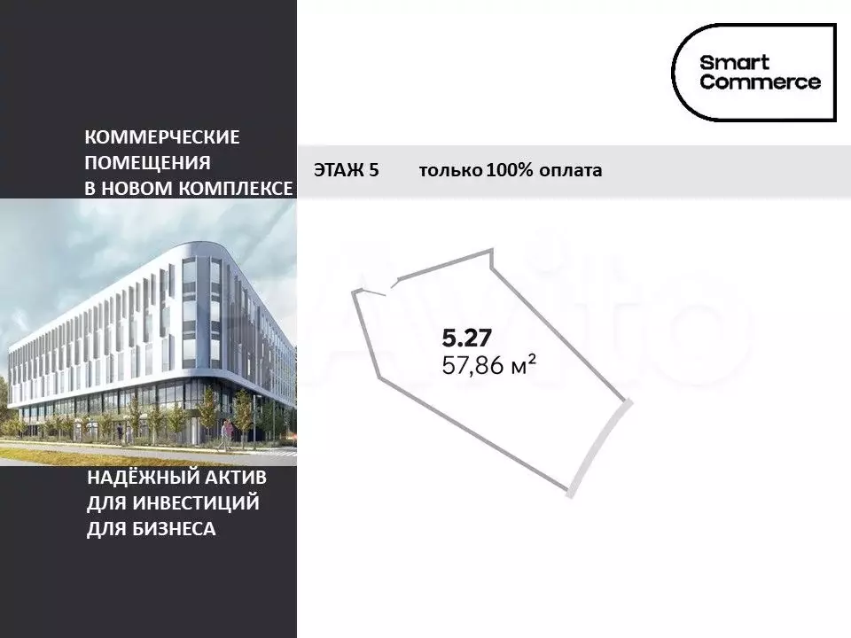Помещение от застройщика 57,85 м2 - Фото 0
