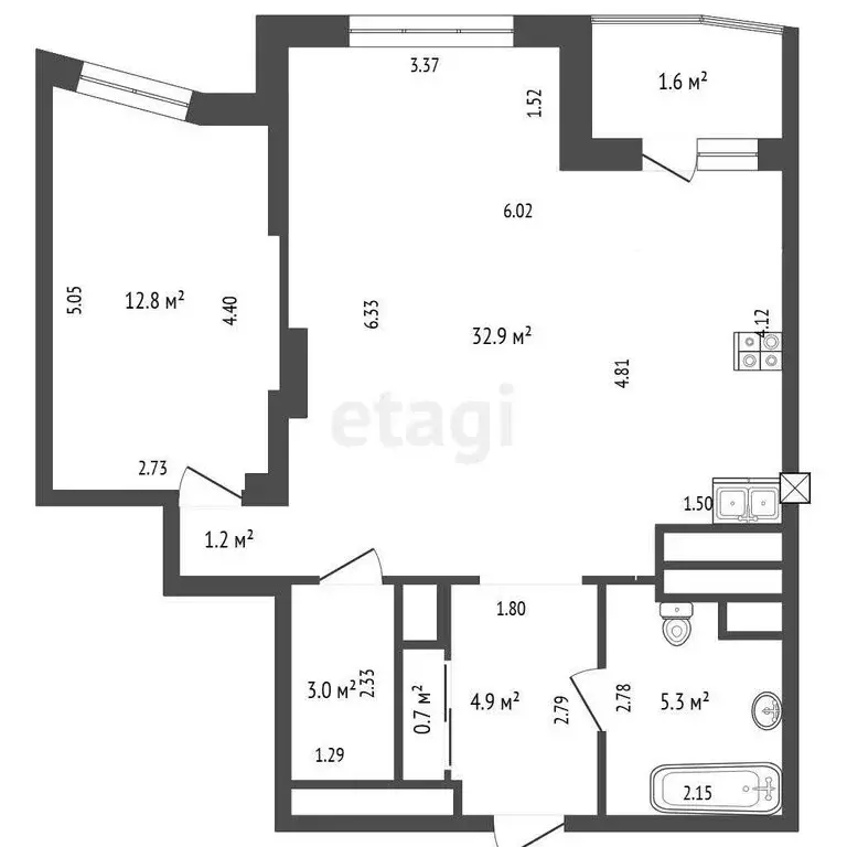 2-комнатная квартира: Красногорск, Ильинское шоссе, 14 (60.8 м) - Фото 0