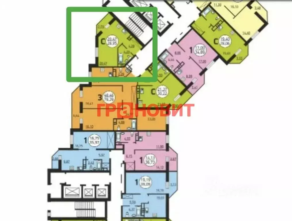 Квартира-студия: Новосибирск, улица Немировича-Данченко, 122/4 (28.9 ... - Фото 2