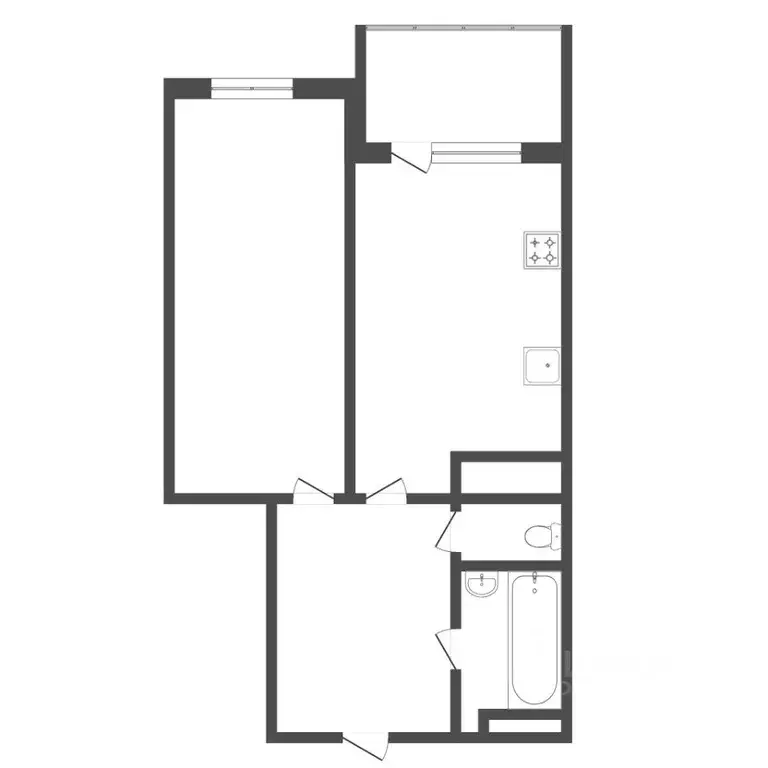 1-к кв. Тюменская область, Тюмень ул. Бориса Опрокиднева, 2 (39.3 м) - Фото 2