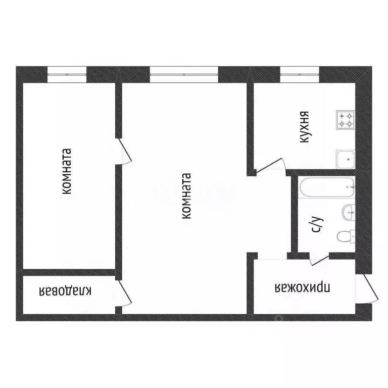 2-к кв. Курганская область, Курган ул. Красина, 29 (41.1 м) - Фото 2