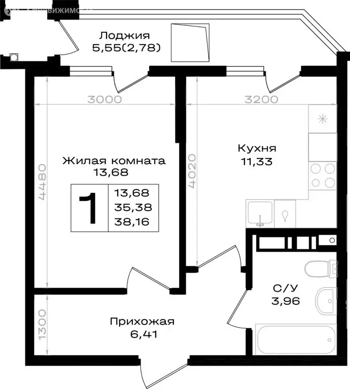 1-комнатная квартира: Краснодарский край, Новороссийск, Южный район ... - Фото 1