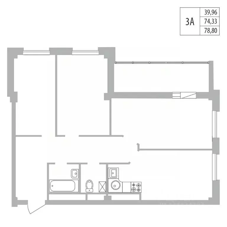 3-к кв. Татарстан, Набережные Челны ул. Раскольникова, 22 (78.8 м) - Фото 0