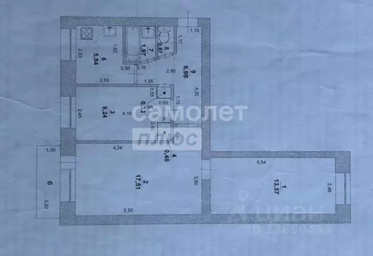3-к кв. Ульяновская область, Ульяновск ул. Докучаева, 10 (57.75 м) - Фото 2