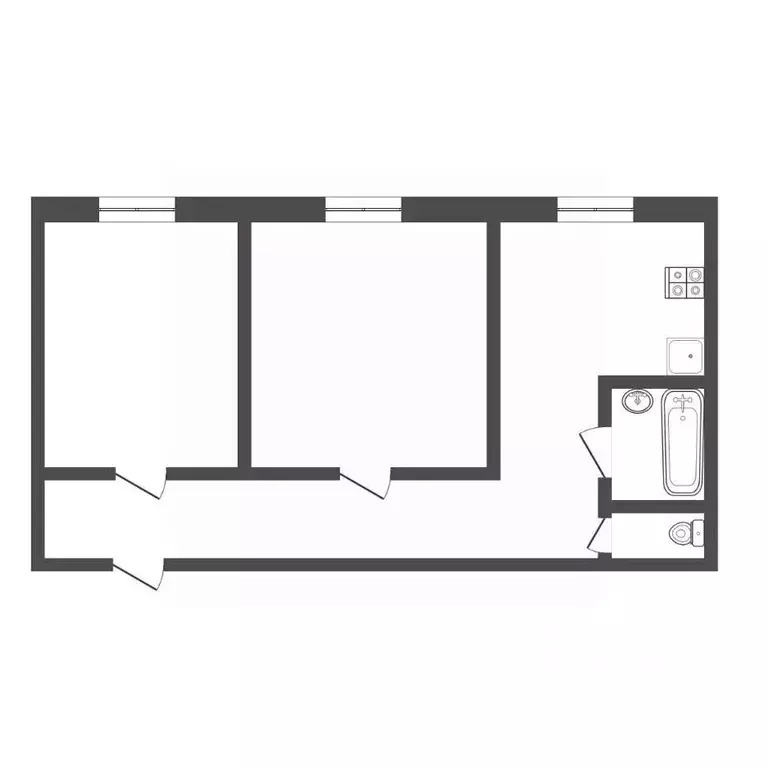 2-к кв. Тульская область, Тула Гоголевская ул., 69Б (41.1 м) - Фото 1