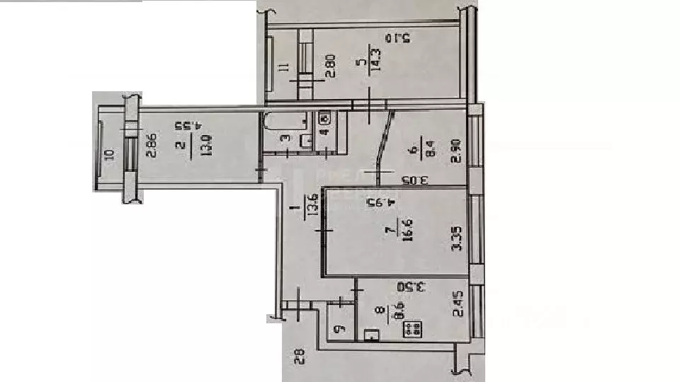 4-к кв. Тульская область, Тула Курковая ул., 13 (80.1 м) - Фото 1