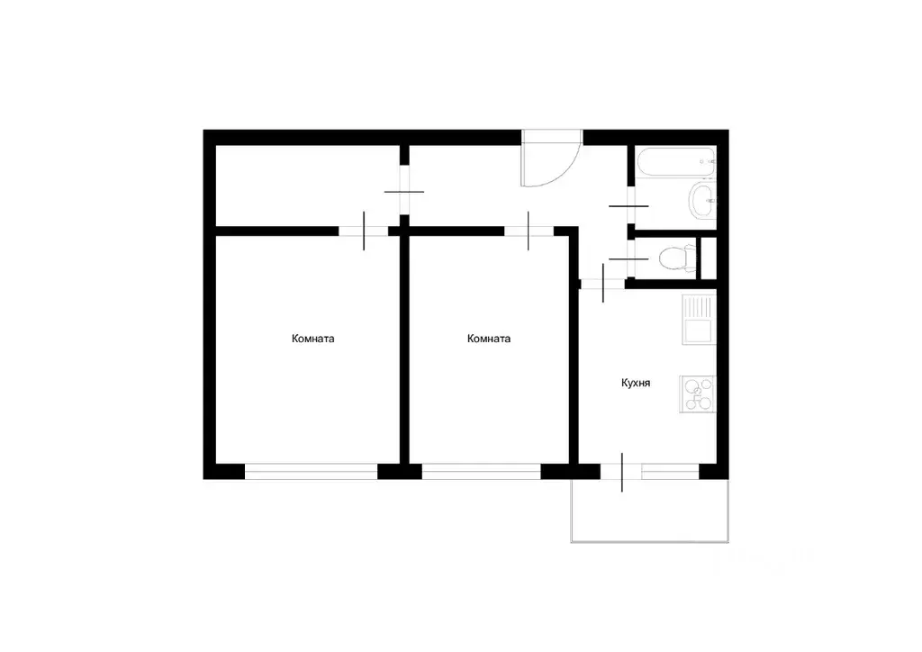 2-к кв. Москва Судостроительная ул., 11к1 (40.0 м) - Фото 2