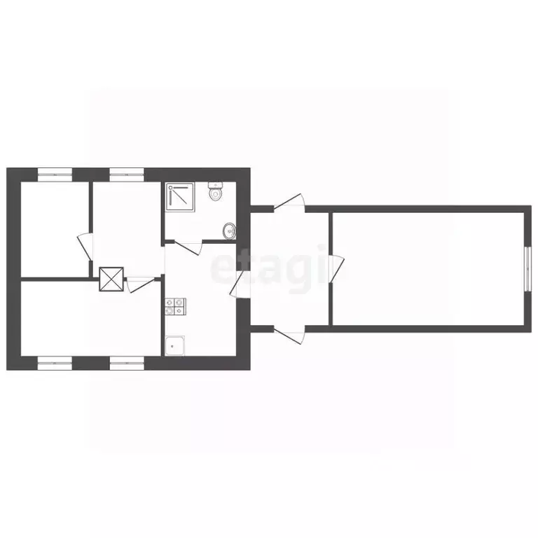 Дом в Севастополь с. Передовое, ул. Табаководов, 18 (45 м) - Фото 2