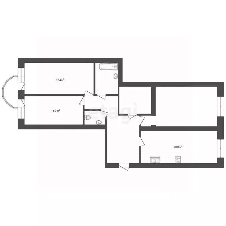 3-к кв. Ярославская область, Рыбинск ул. Радищева, 13к1 (105.9 м) - Фото 2