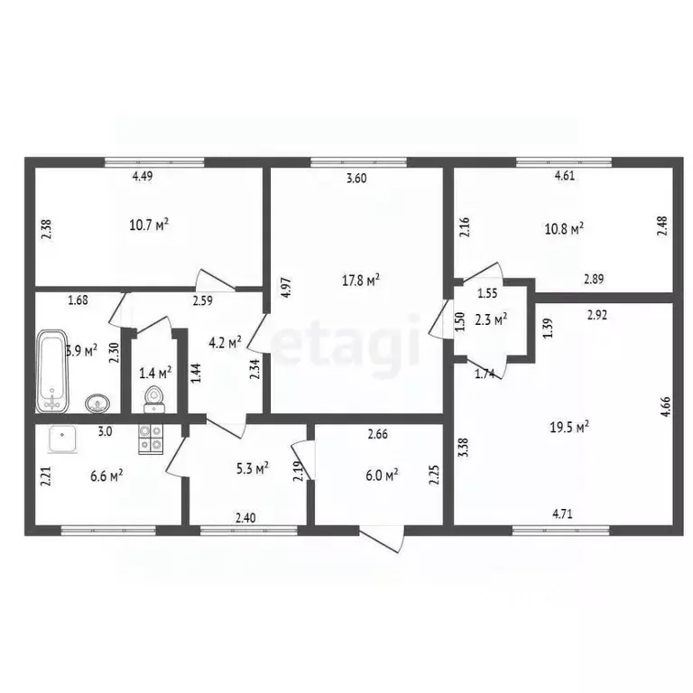 Дом в Ямало-Ненецкий АО, Новый Уренгой Энергетик мкр,  (83 м) - Фото 1