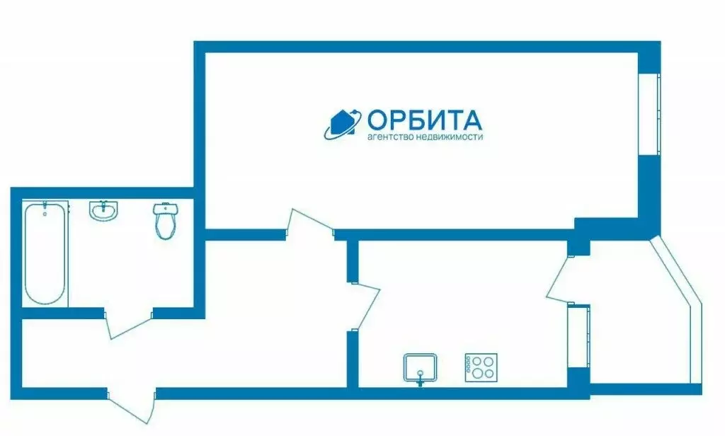 1-комнатная квартира: Тюмень, улица Василия Гольцова, 1 (41.5 м) - Фото 0