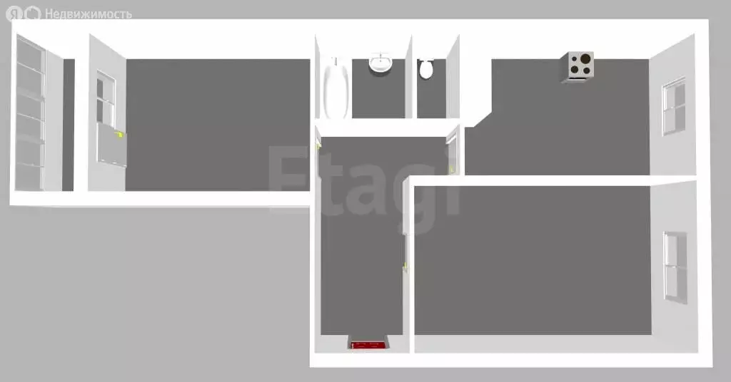 2-комнатная квартира: Вологда, улица Пугачёва, 87 (48 м) - Фото 0