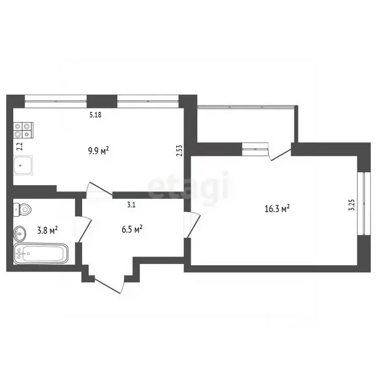 2-к кв. Москва Сосенское поселение, просп. Куприна, 38к1 (39.3 м) - Фото 2
