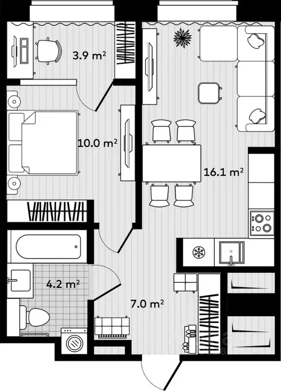 1-к кв. Приморский край, Надеждинский район, с. Вольно-Надеждинское  ... - Фото 1
