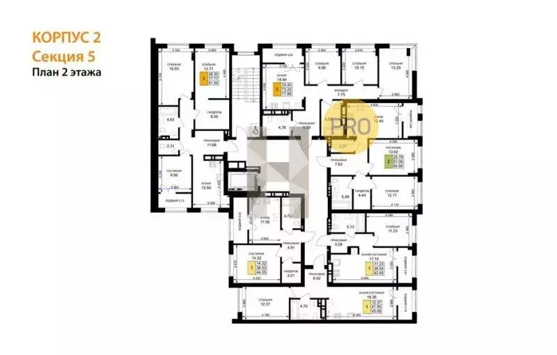 2-комнатная квартира: Гурьевск, улица Героя России Катериничева, 2к2 ... - Фото 2