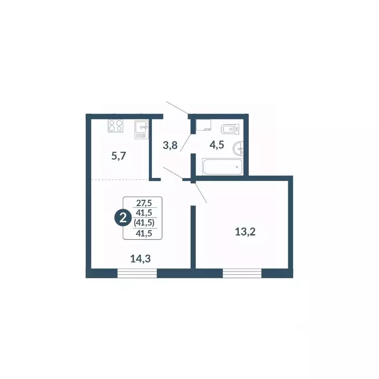 2-к кв. Кировская область, Киров Скандинавия жилой комплекс (41.5 м) - Фото 1