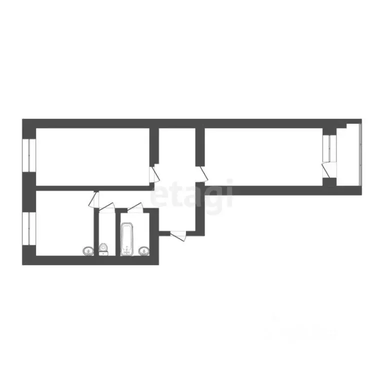 2-к кв. Томская область, Томск Солнечный мкр, ул. Обручева, 30 (71.0 ... - Фото 2