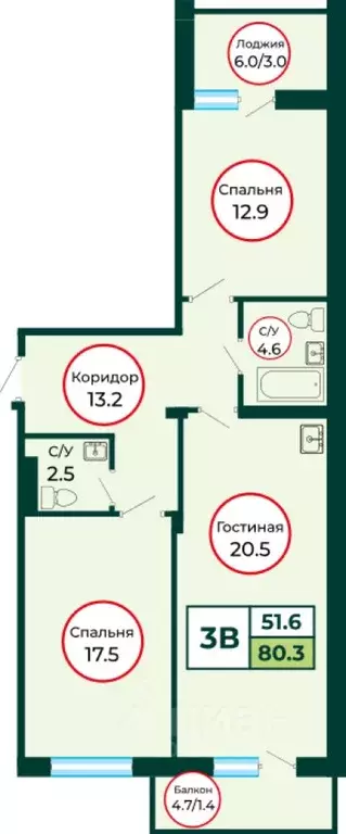 3-к кв. Красноярский край, Красноярск городской округ, пос. Солонцы ... - Фото 1