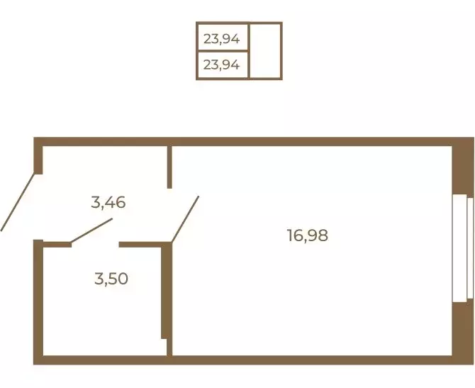 Квартира-студия: Сертолово, ЖК Новая История (23.94 м) - Фото 2