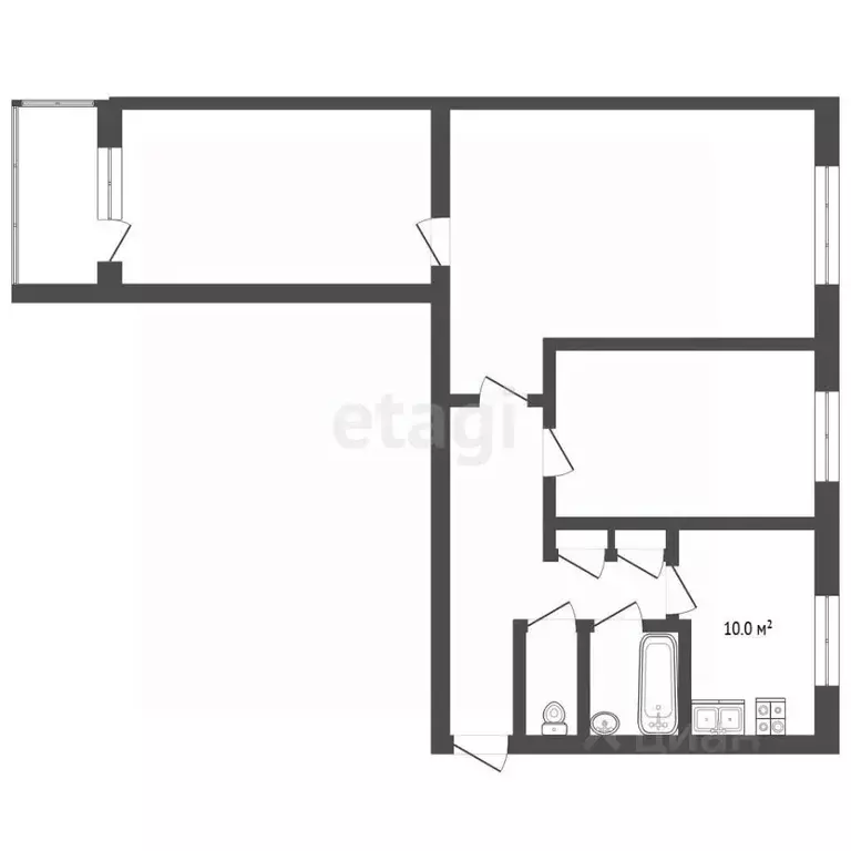 3-к кв. Калининградская область, Калининград наб. Адмирала Трибуца, 49 ... - Фото 1