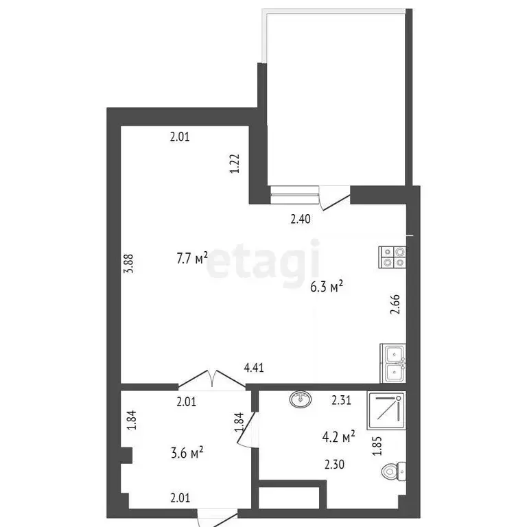 Квартира-студия: Севастополь, Фиолентовское шоссе, 134к4 (21.7 м) - Фото 0