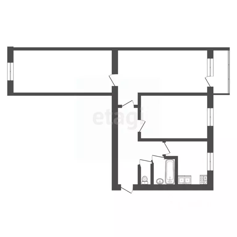3-к кв. Тамбовская область, Тамбов Бастионная ул., 39 (60.0 м) - Фото 1