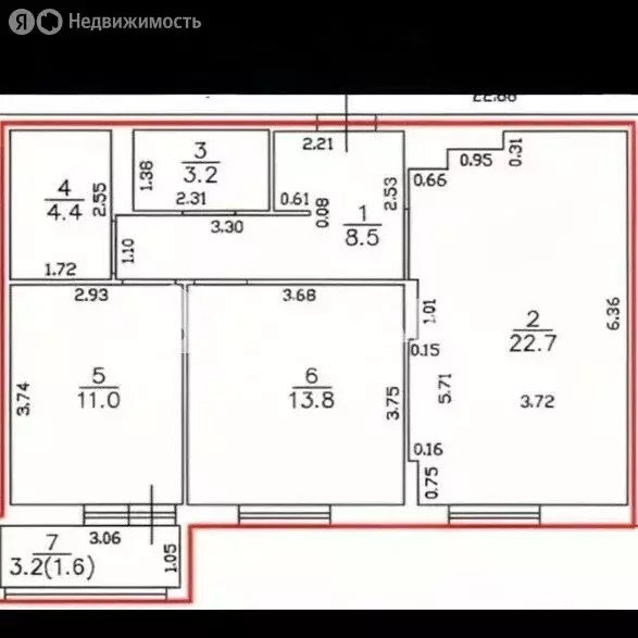 3-комнатная квартира: Зеленоградск, Римская улица, 5к3 (69.9 м) - Фото 2