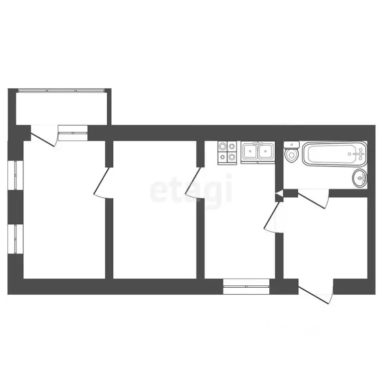 2-к кв. Ставропольский край, Ессентуки ул. Гоголя (49.6 м) - Фото 1