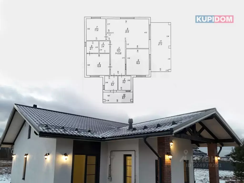 Дом в Калужская область, Жуковский муниципальный округ, Корсаково ... - Фото 2