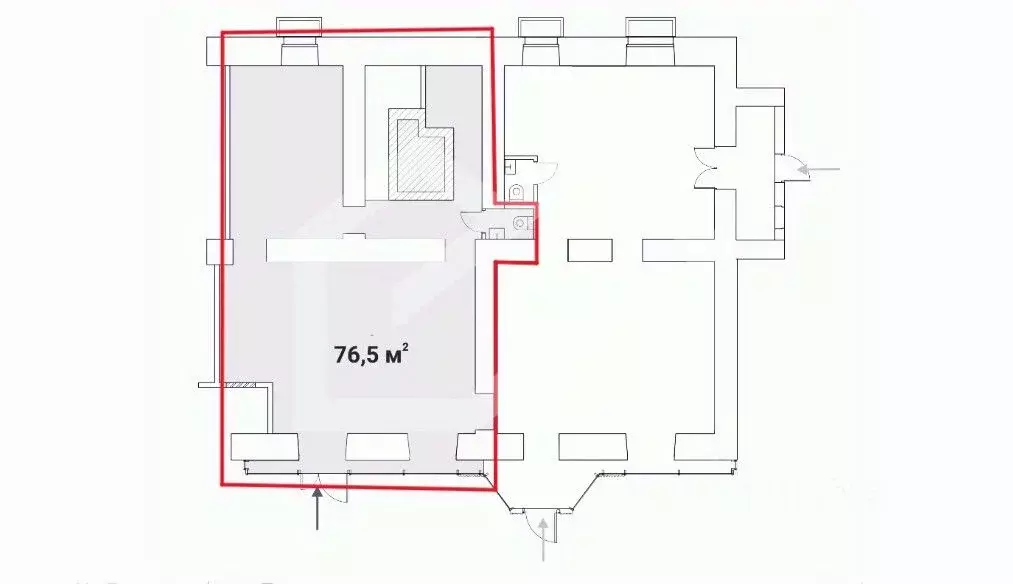 Помещение свободного назначения в Москва Брянская ул., 12 (77 м) - Фото 2