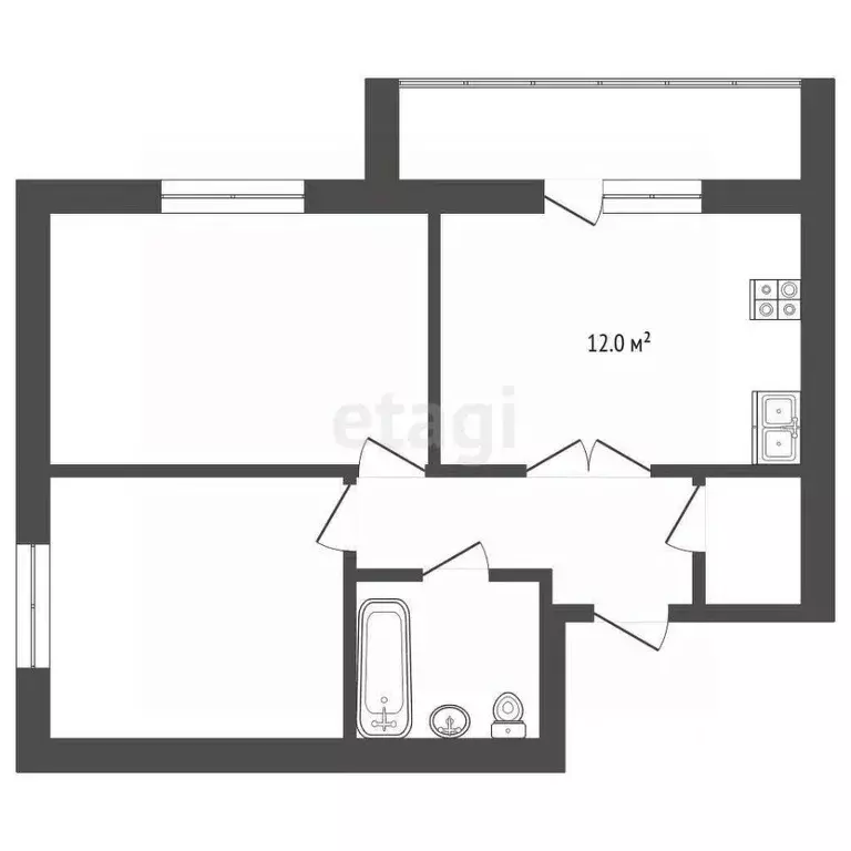 2-к кв. Ярославская область, Тутаев ул. Розы Люксембург, 70 (51.1 м) - Фото 0