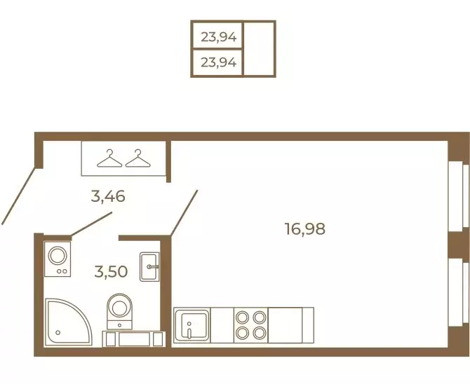 Квартира-студия: Сертолово, ЖК Новая История (23.94 м) - Фото 1