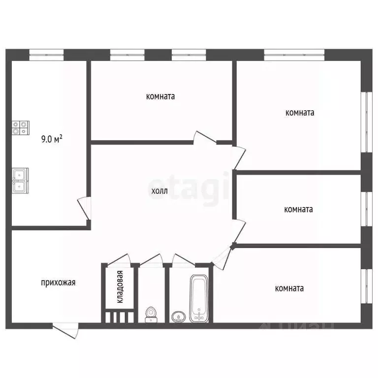 4-к кв. Вологодская область, Сокол Советская ул., 26 (80.0 м) - Фото 1