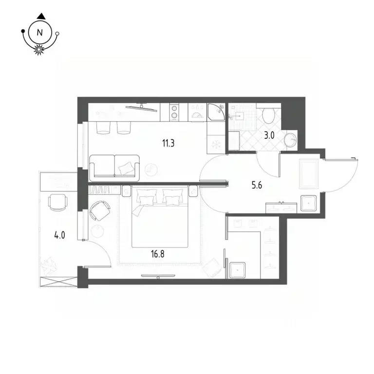 1-к кв. Санкт-Петербург ш. Суздальское, 22к3 (37.8 м) - Фото 0
