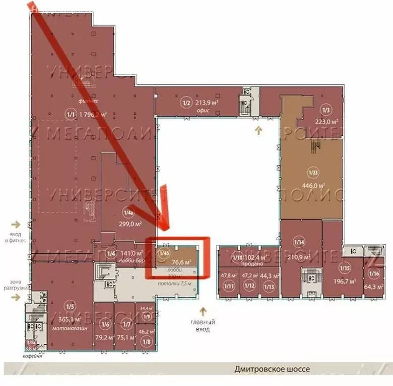 Помещение свободного назначения (77 м) - Фото 1