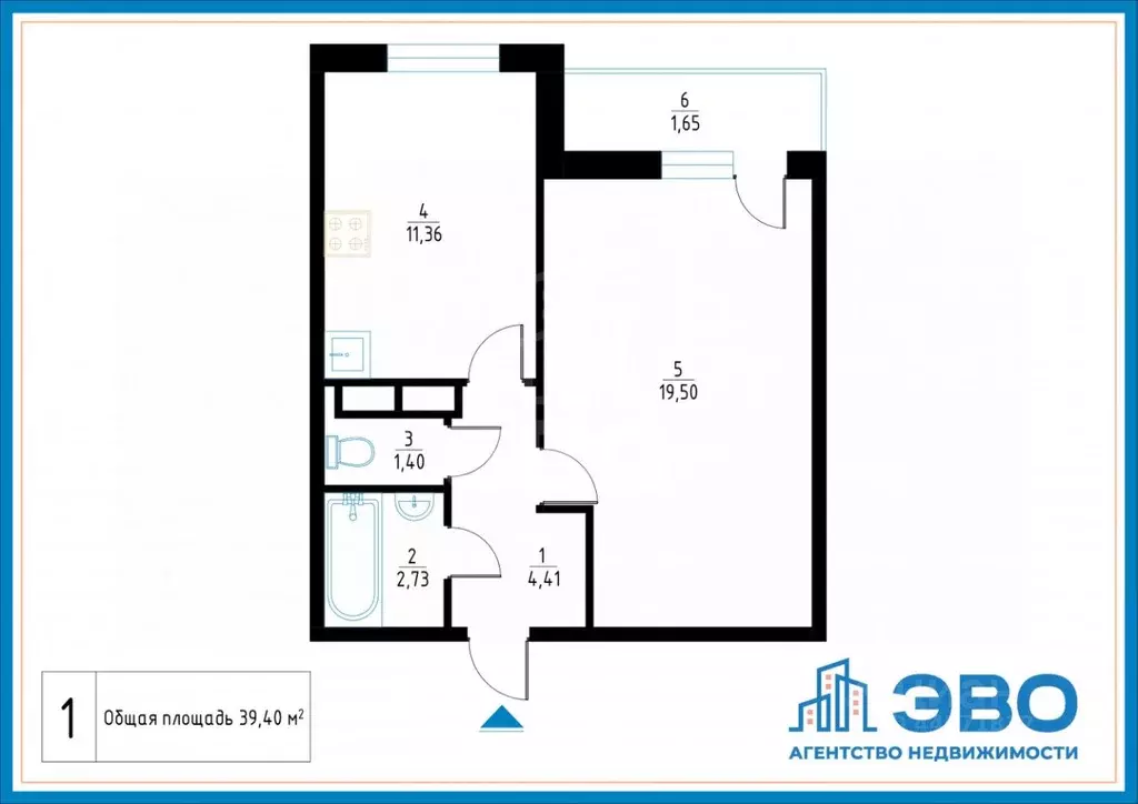1-к кв. Санкт-Петербург Ленинский просп., 68 (39.4 м) - Фото 2