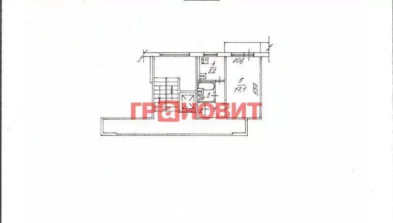 1-к кв. Новосибирская область, Новосибирск ул. Жуковского, 106 (31.0 ... - Фото 1