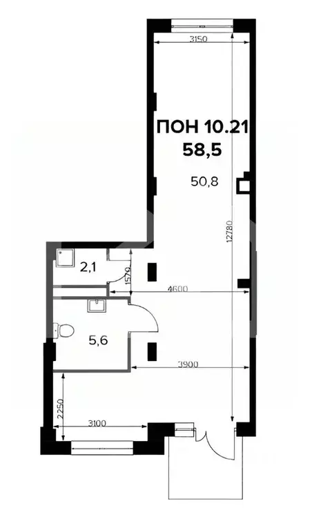 Торговая площадь в Москва Ленинградское ш., 228к5 (59 м) - Фото 2