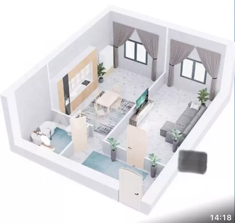 1-к кв. Дагестан, Избербаш ул. Имени Р. Зорге, 44 (44.0 м) - Фото 1