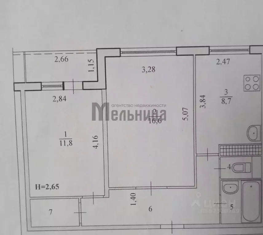 2-к кв. Волгоградская область, Волгоград Курильская ул., 7 (51.0 м) - Фото 2