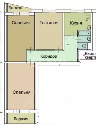 3-к кв. Иркутская область, Иркутск Советская ул., 176/182 (57.7 м) - Фото 2