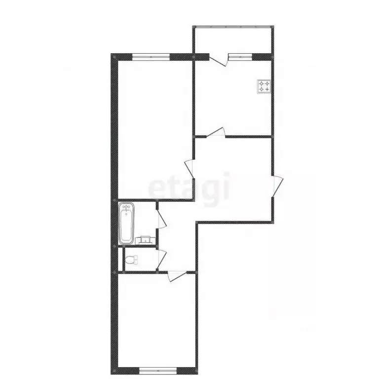 2-к кв. Костромская область, Кострома Малышково мкр, ул. Суслова, 4Б ... - Фото 2
