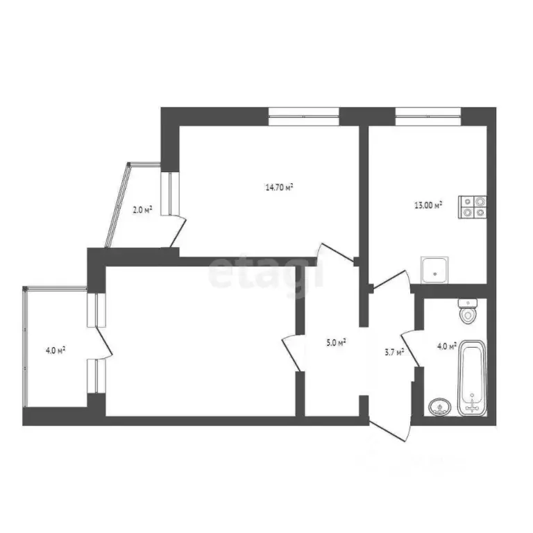 2-к кв. Краснодарский край, Анапа ул. Верхняя Дорога, 151к4 (61.0 м) - Фото 2